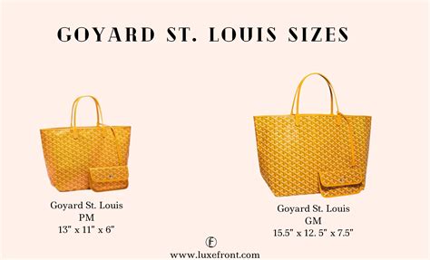 goyard gm vs pm size|goyard st louis size comparison.